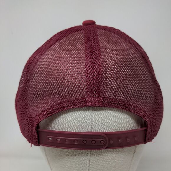 Bass Pro Shops Snapback Mesh Back Trucker Hat Red OSFM Gone Fishing - Picture 5 of 8